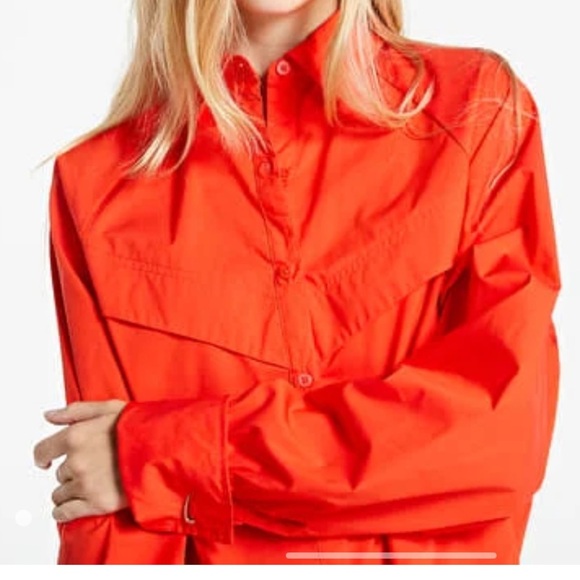 Nike red/orange button shirt - Picture 3 of 10